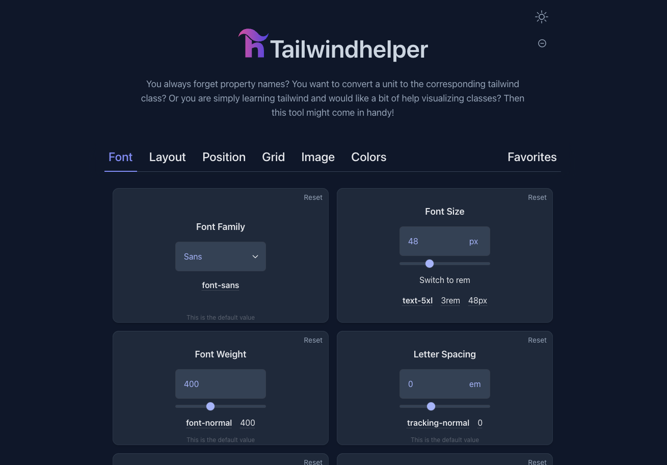 Mídia 1 de Ajudador do Tailwind - Converta e visualize suas aulas de Tailwind