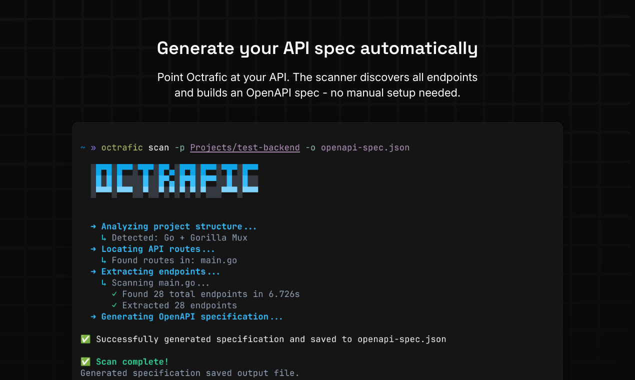 Octrafic - Screenshot 3 showing product features and functionality