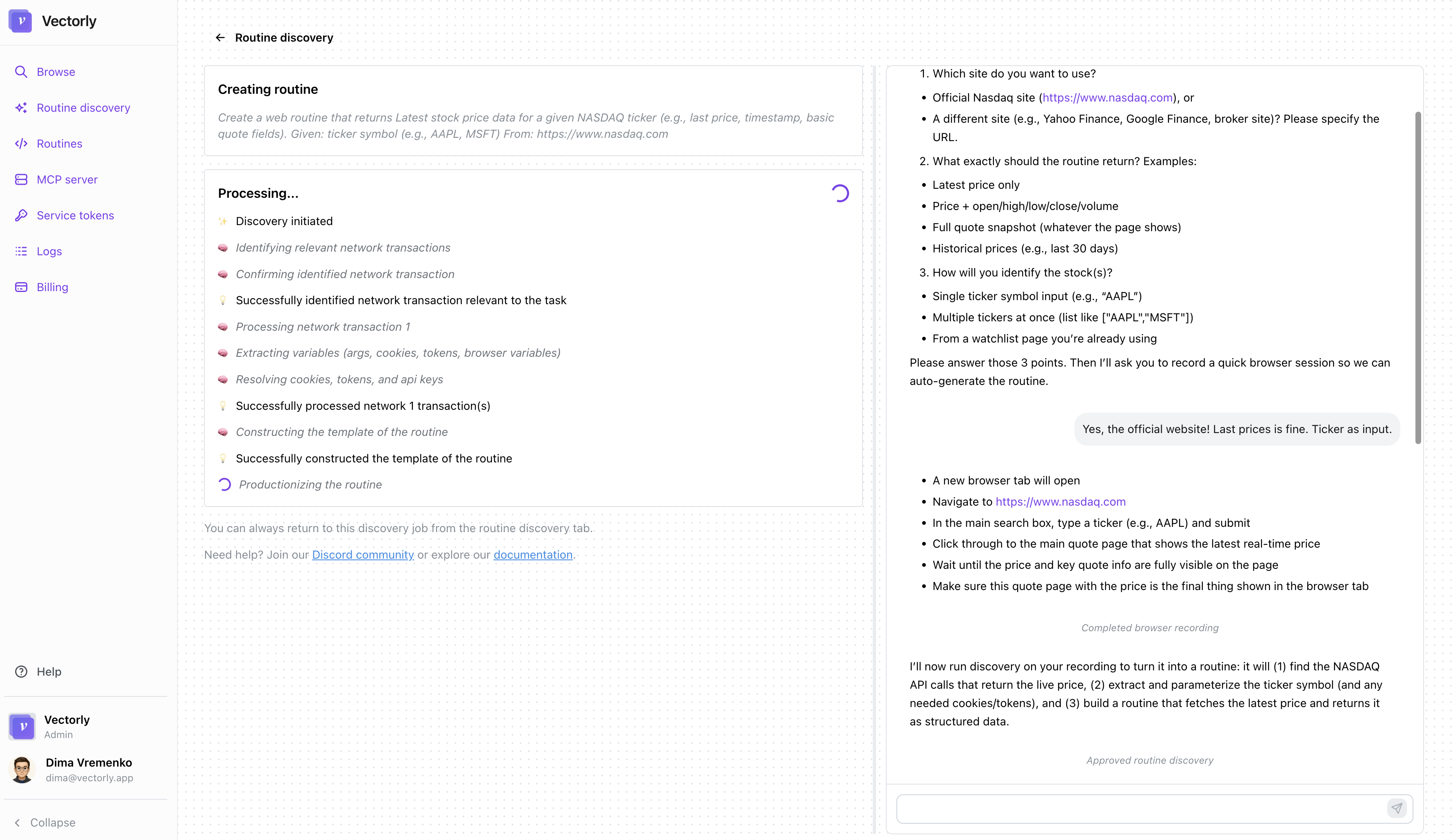 Vectorly: Turn websites into APIs - Screenshot 3 showing product features and functionality