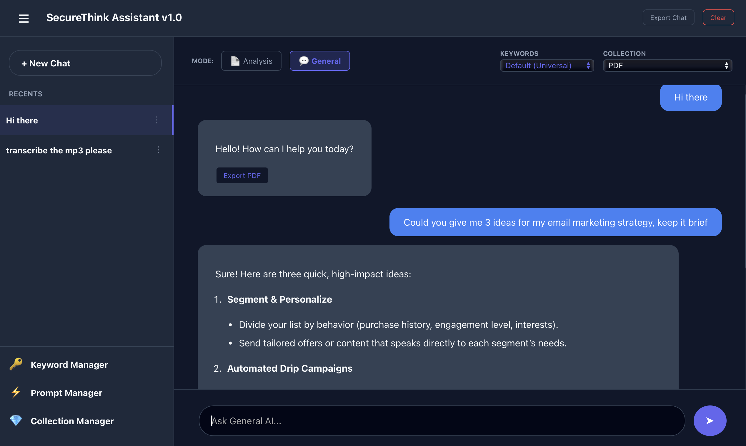 SecureThink - Main product screenshot demonstrating key features and user interface