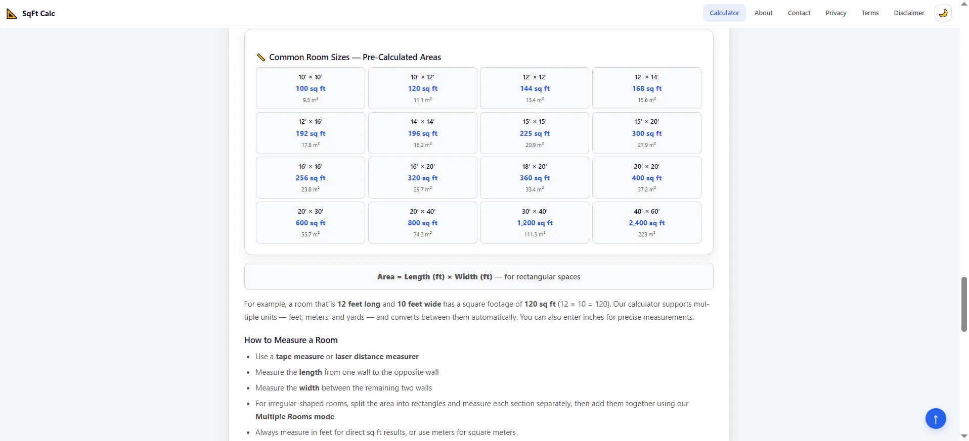Square Footage Calculator gallery image