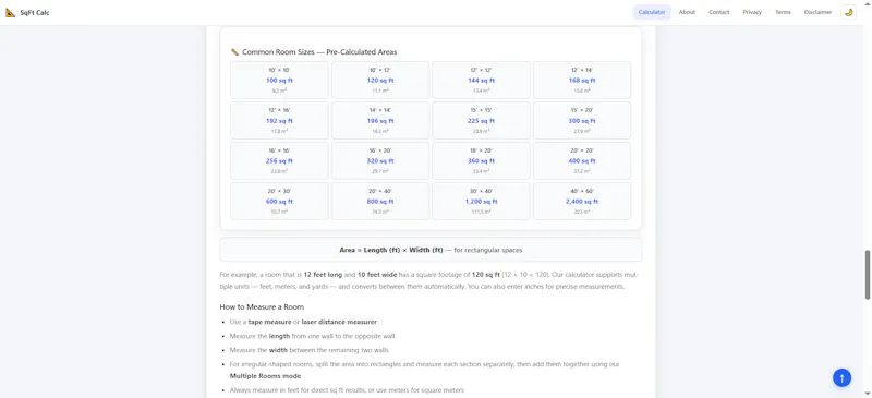 Square Footage Calculator screenshot 7