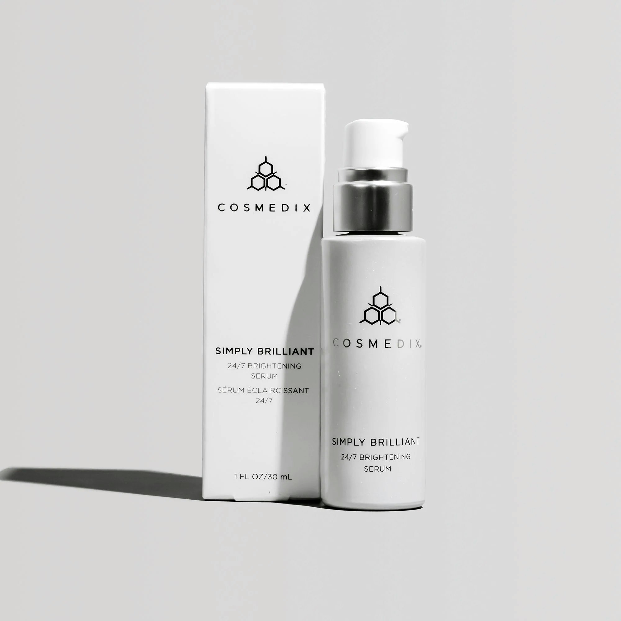 Simply Brilliant 24/7 Brightening Serum - Product Hunt launch logo and brand identity