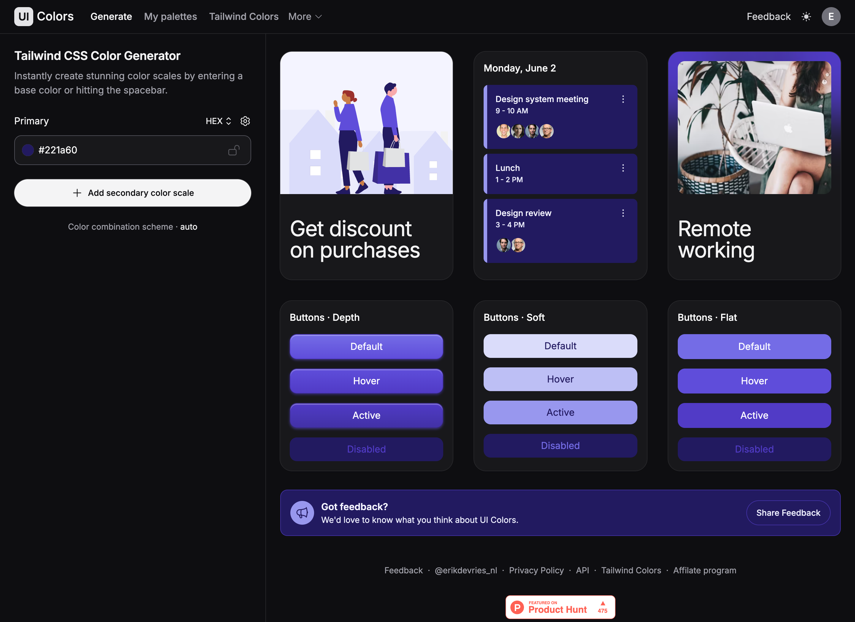 UI renkleri - Tailwind CSS Renk Jeneratörü ve Düzenleme Aracı medya 9