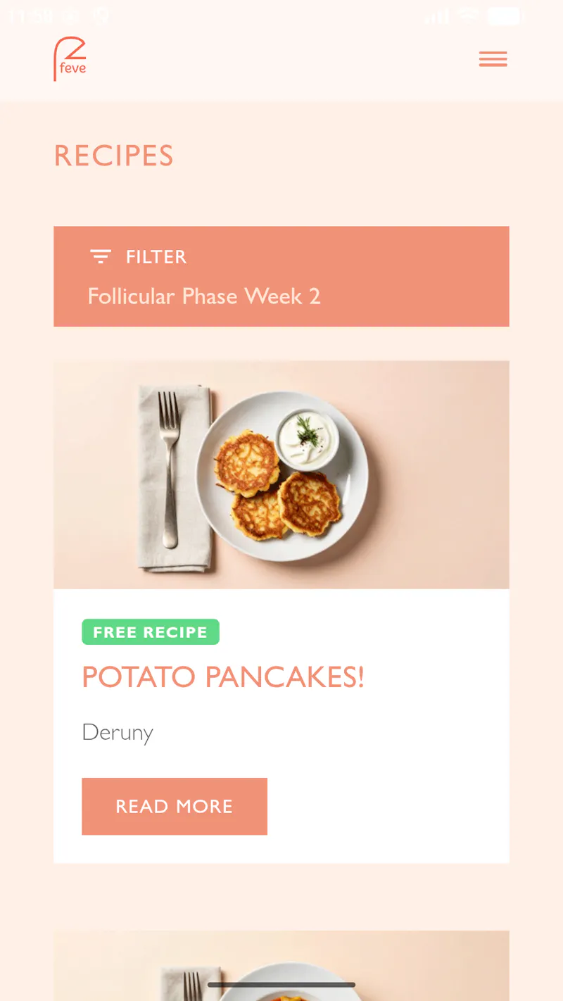 Feve: Ovulation Tracker & Diet screenshot 6