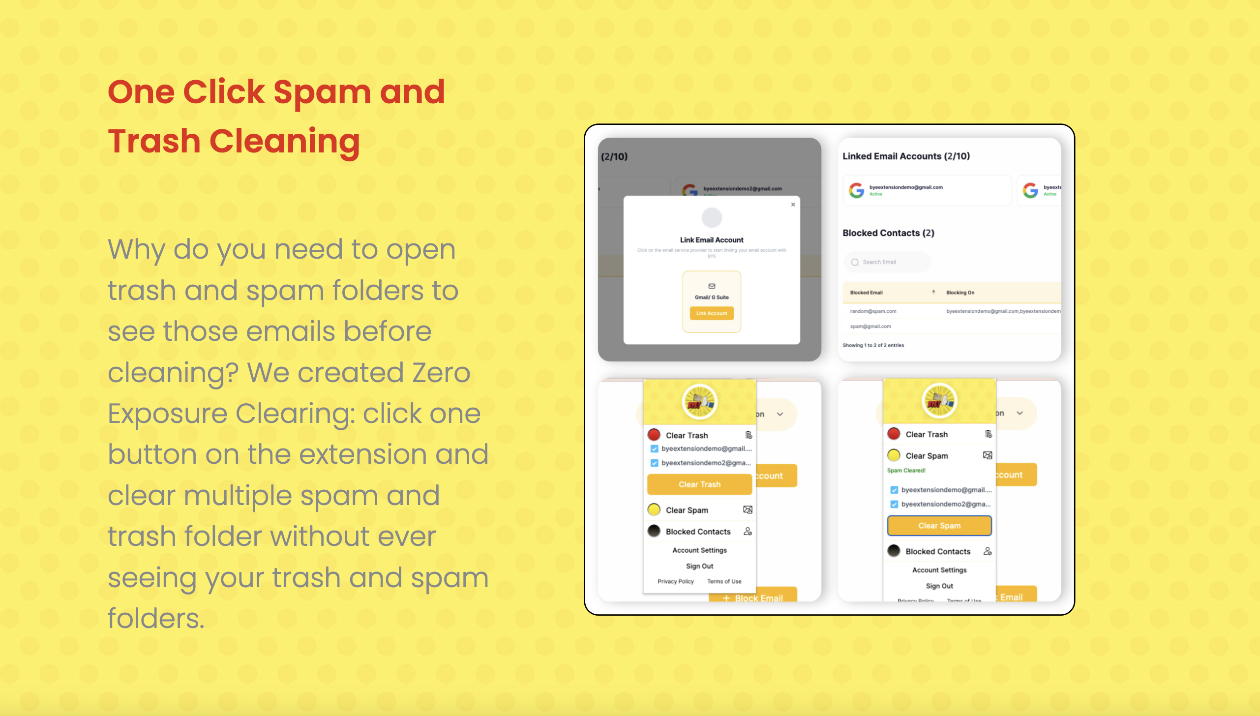 Mídia 3 de TCHAU!A extensão de bloqueio do Gmail - A extensão de bloqueio do Gmail mais poderosa e acessível