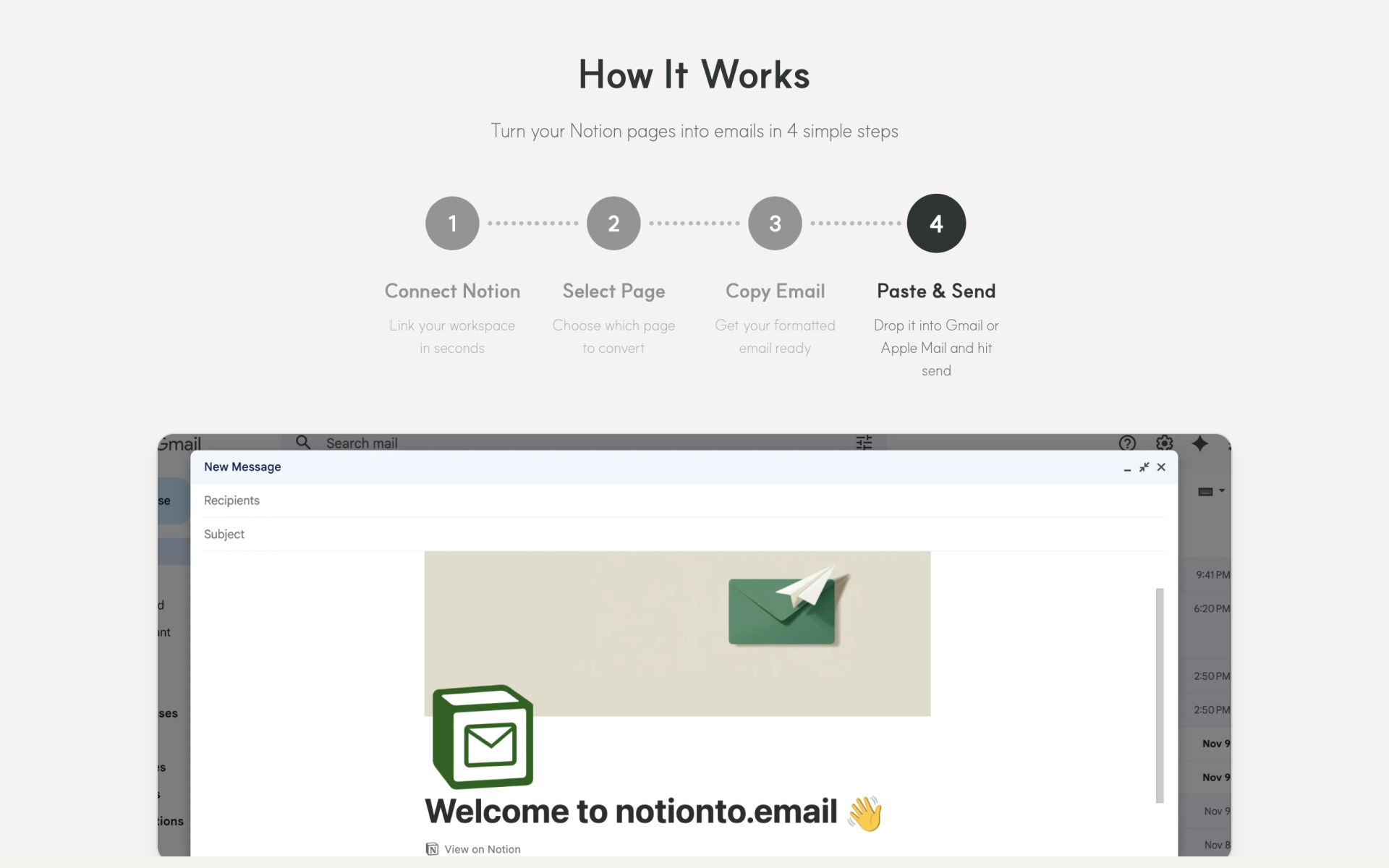 Convert Notion to Email Effortlessly gallery image