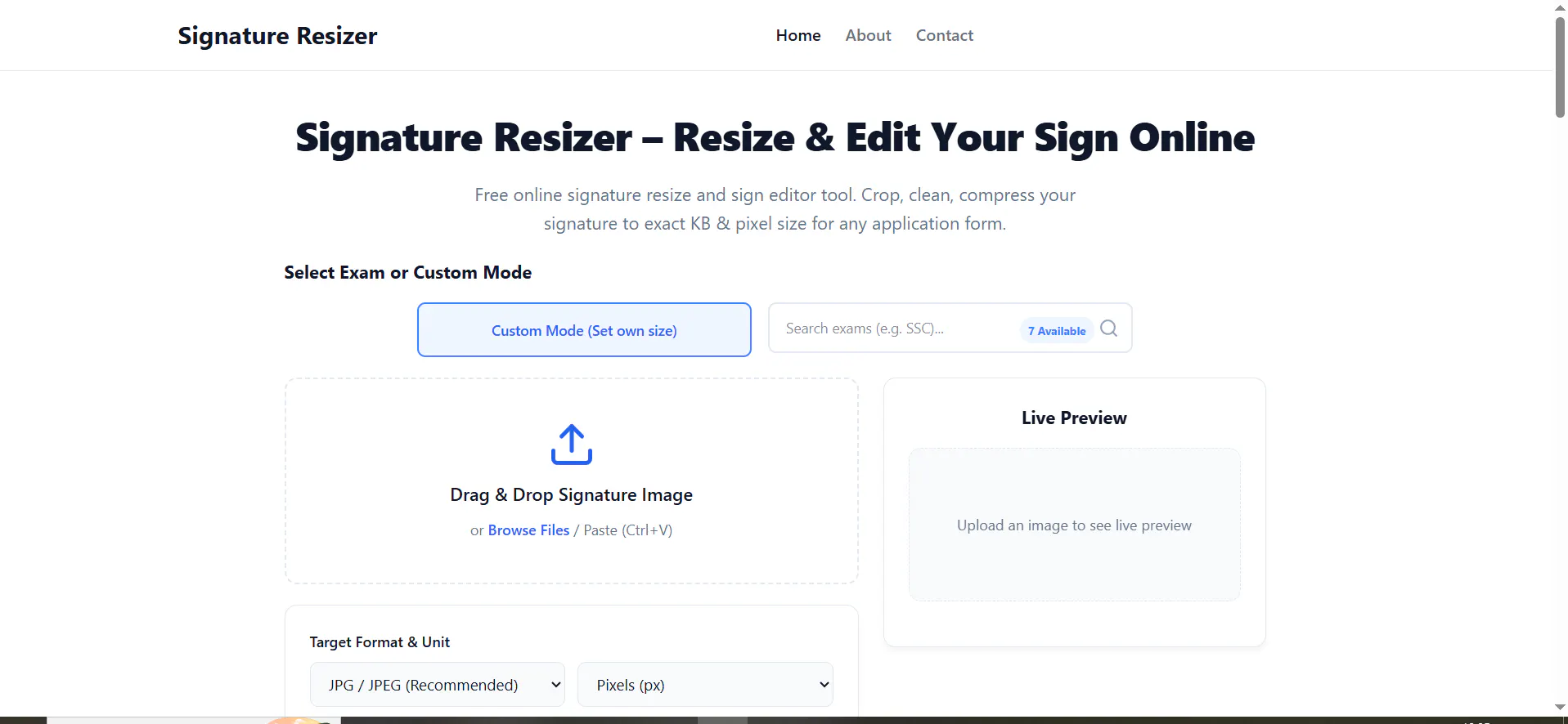 Signature Resizer screenshot
