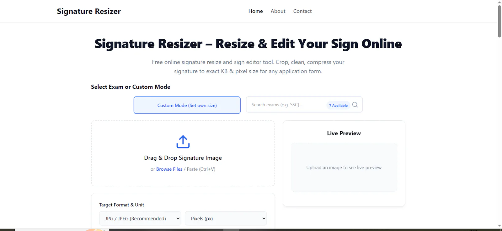 Signature Resizer screenshot 1