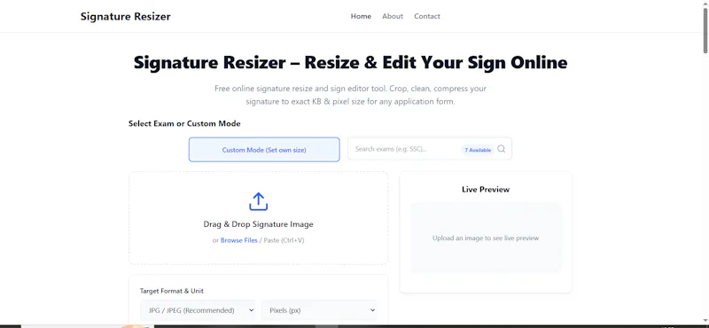 Signature Resizer screenshot 1