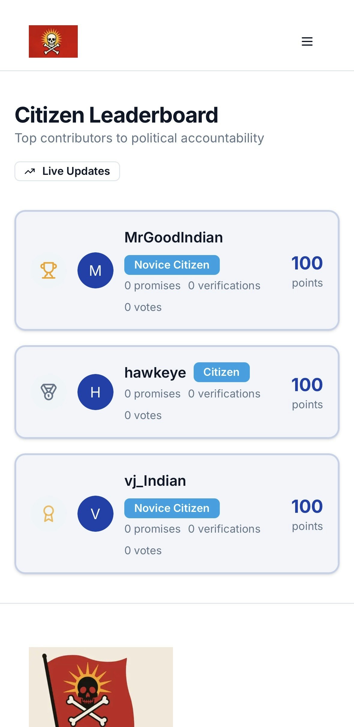 Political Accountability Platform - Screenshot 2 showing product features and functionality