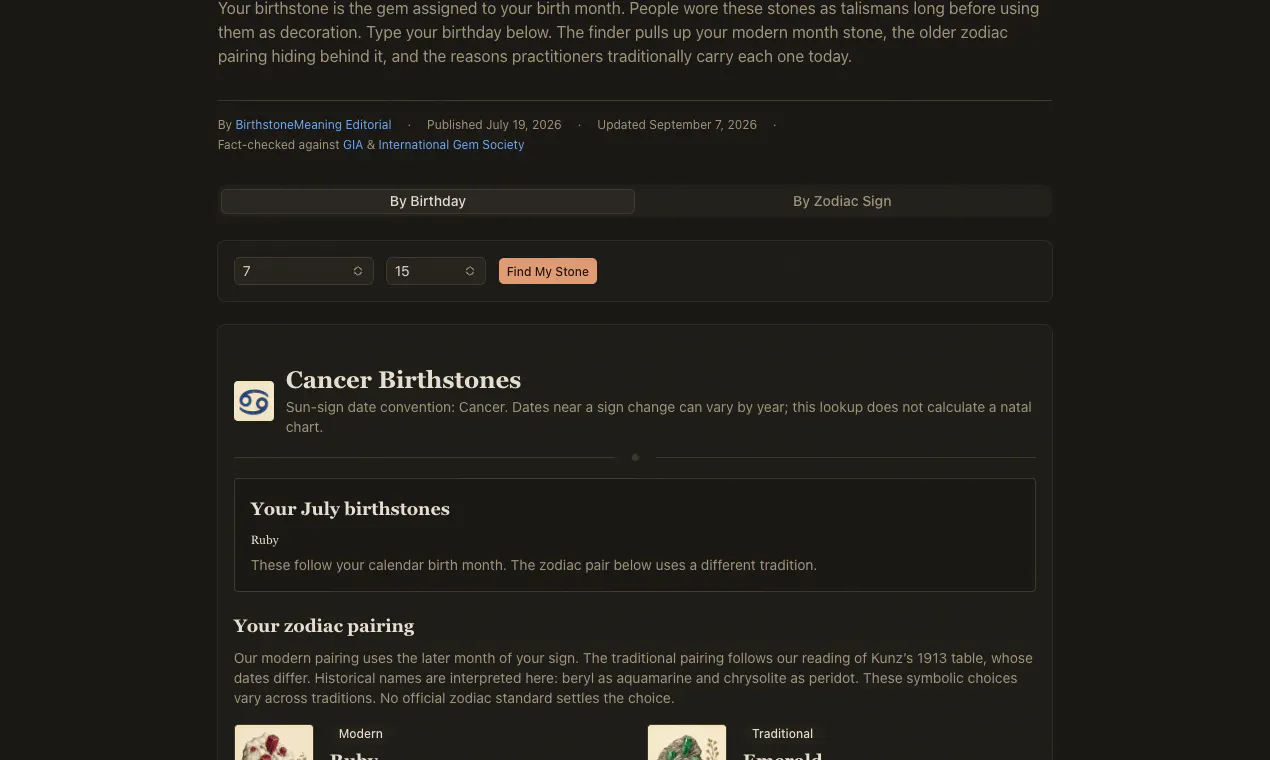 Birthstone Meaning gallery image