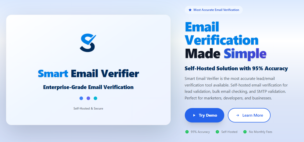 Mídia 1 de Verificador de email inteligente - 95% de verificação precisa de email
