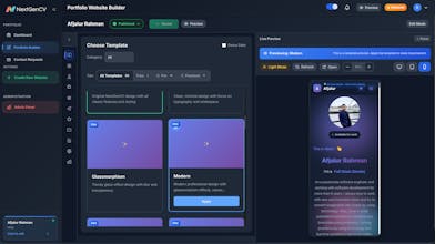 NextGenCV - AI Portfolio Website Builder gallery image