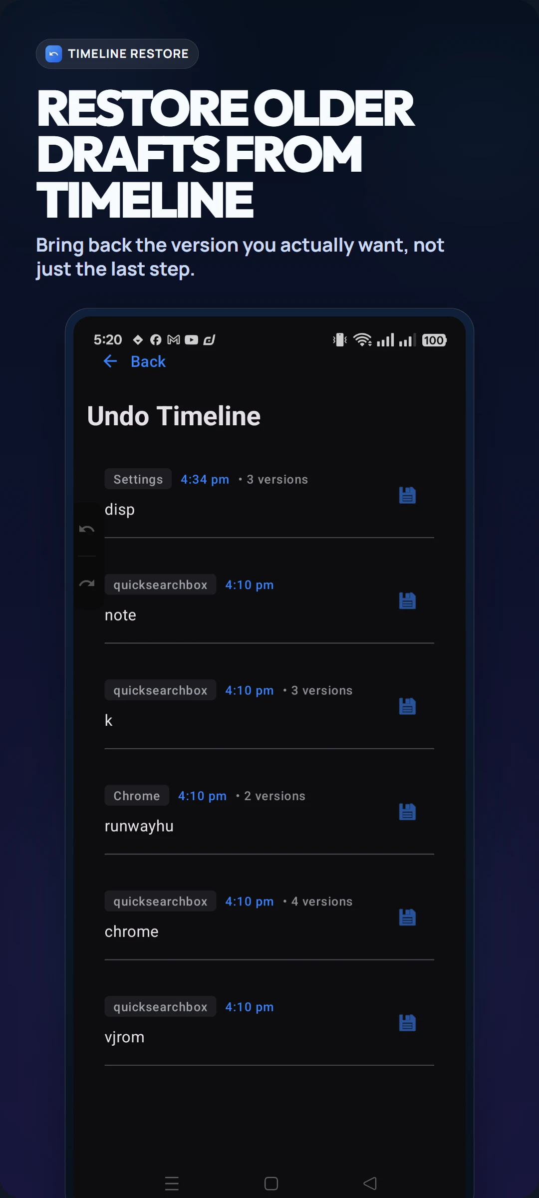 Universal Undo screenshot 4