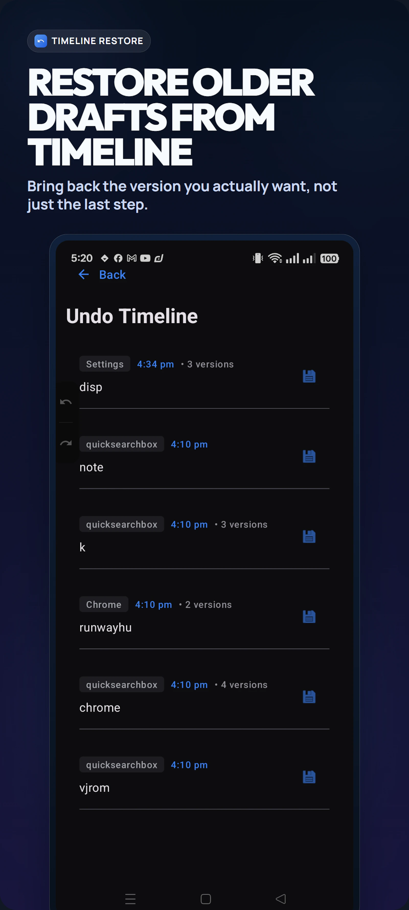 Universal Undo screenshot 4