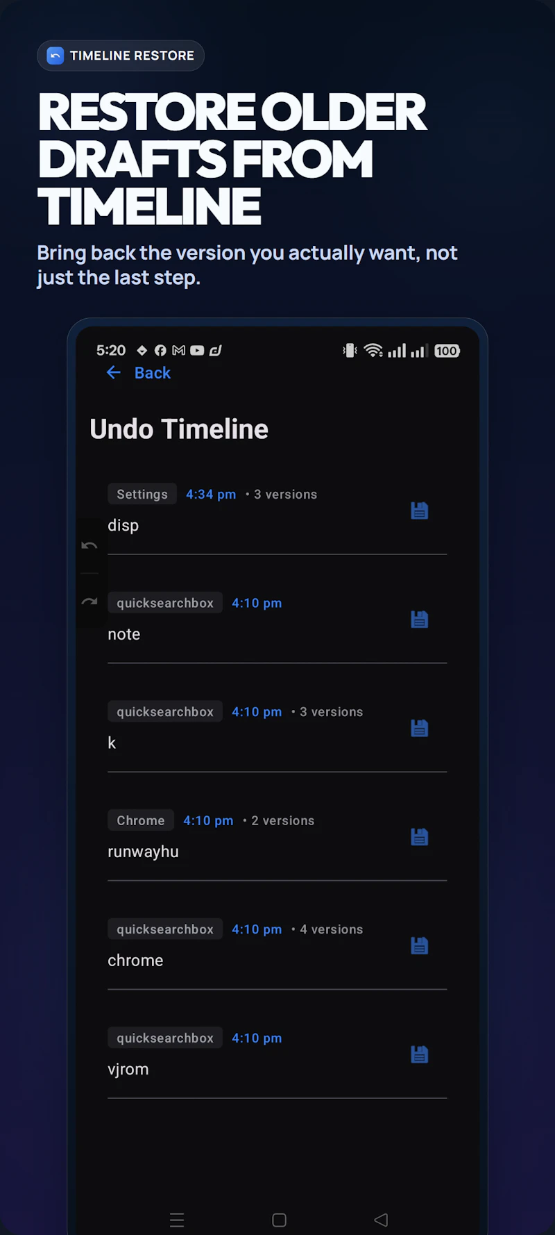 Universal Undo screenshot 4