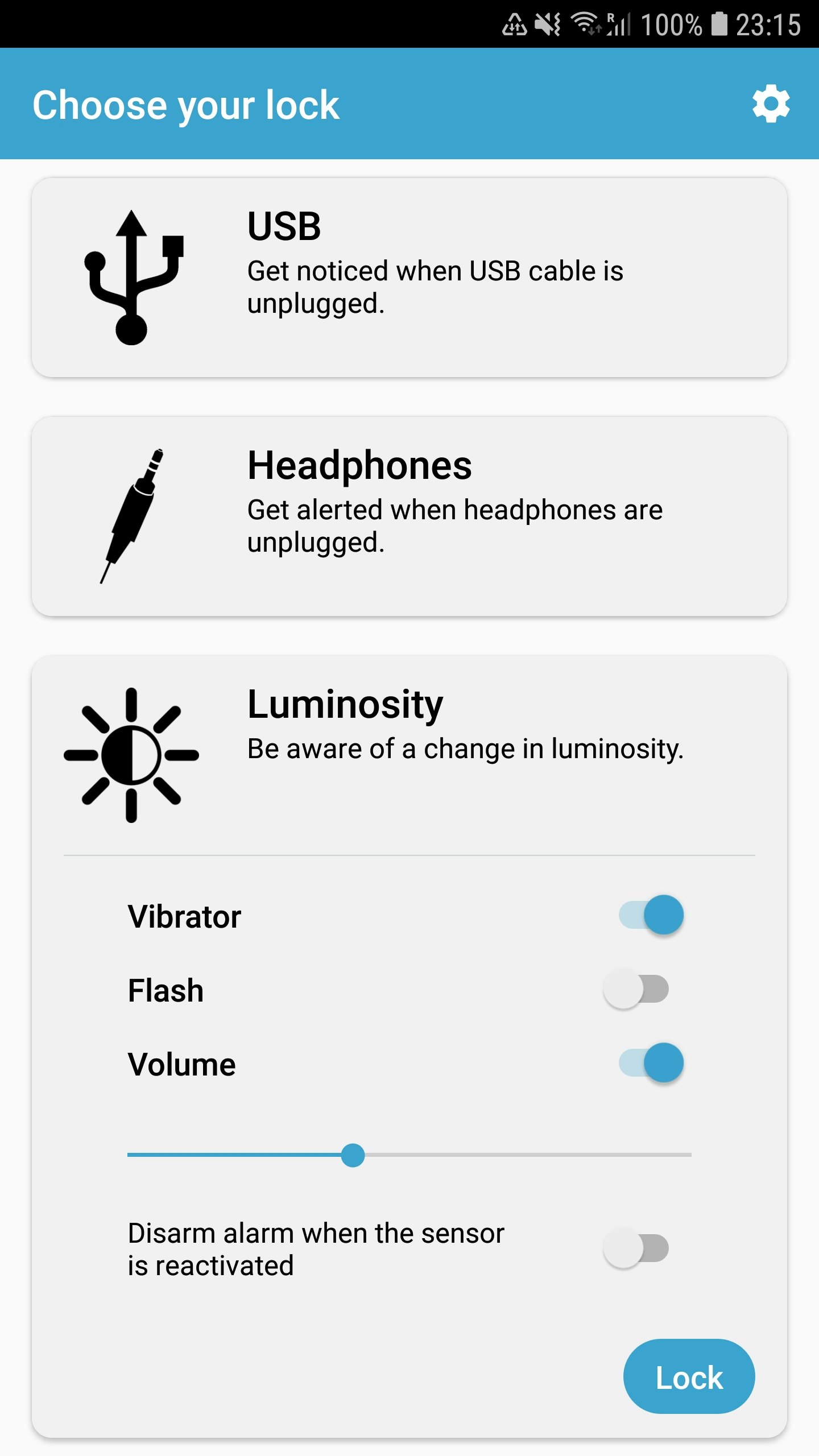 Sensor lock gallery image