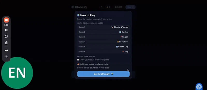 GlobeIQ — Daily Geography Guessing Game screenshot 1 (video preview)