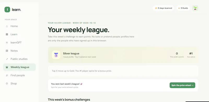 my study website screenshot 3