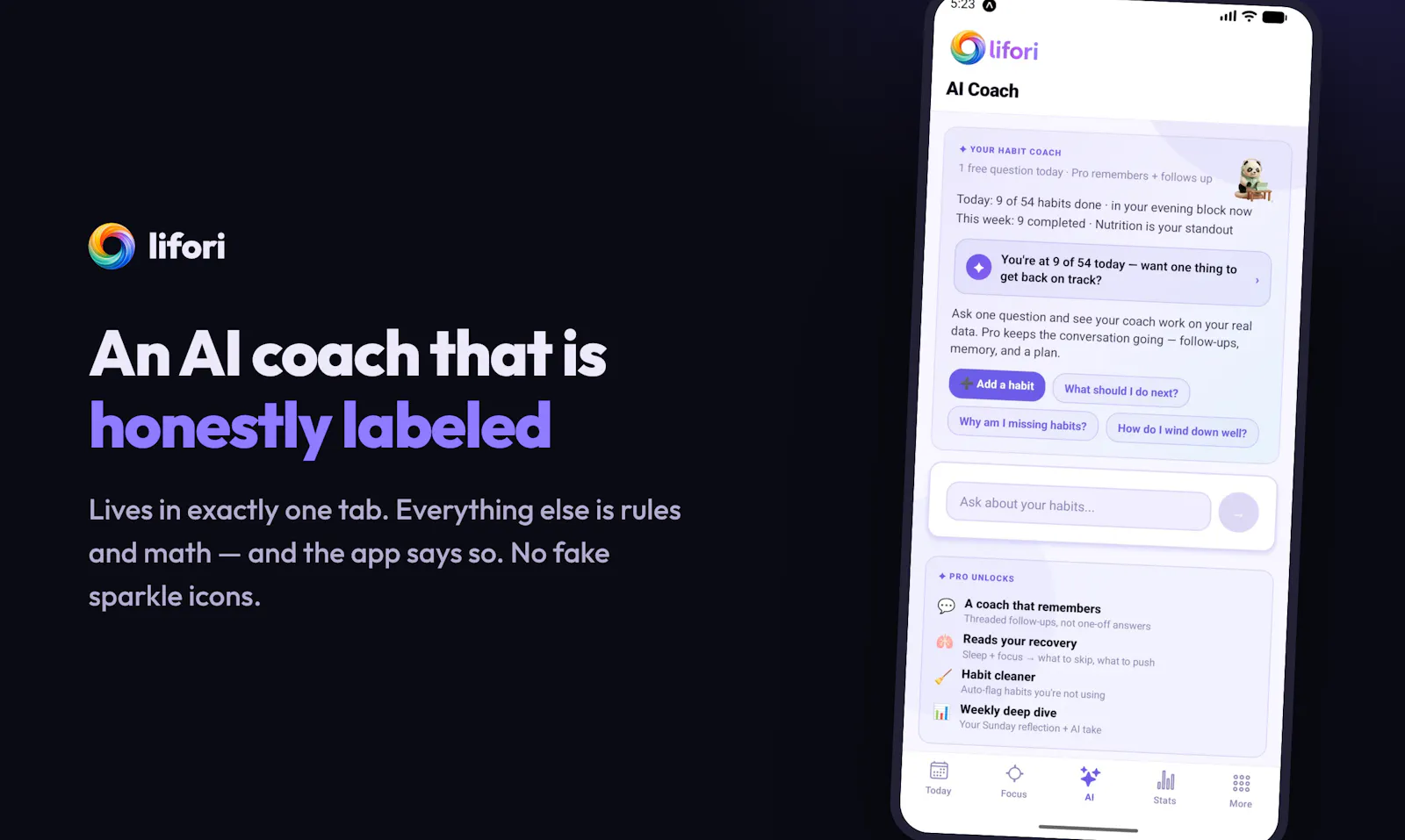 lifori - Habit Tracker & AI Coach screenshot 5