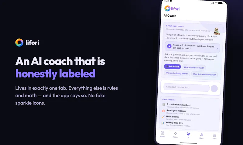 lifori - Habit Tracker & AI Coach screenshot 5