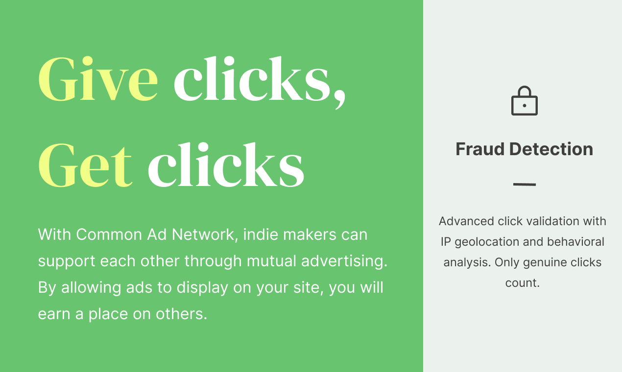 Média Réseau publicitaire commun - Échange d'annonces gratuits pour les fabricants indépendants 1
