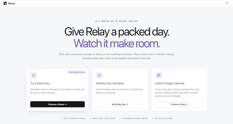 Relay — Autonomous workday repair screenshot 2