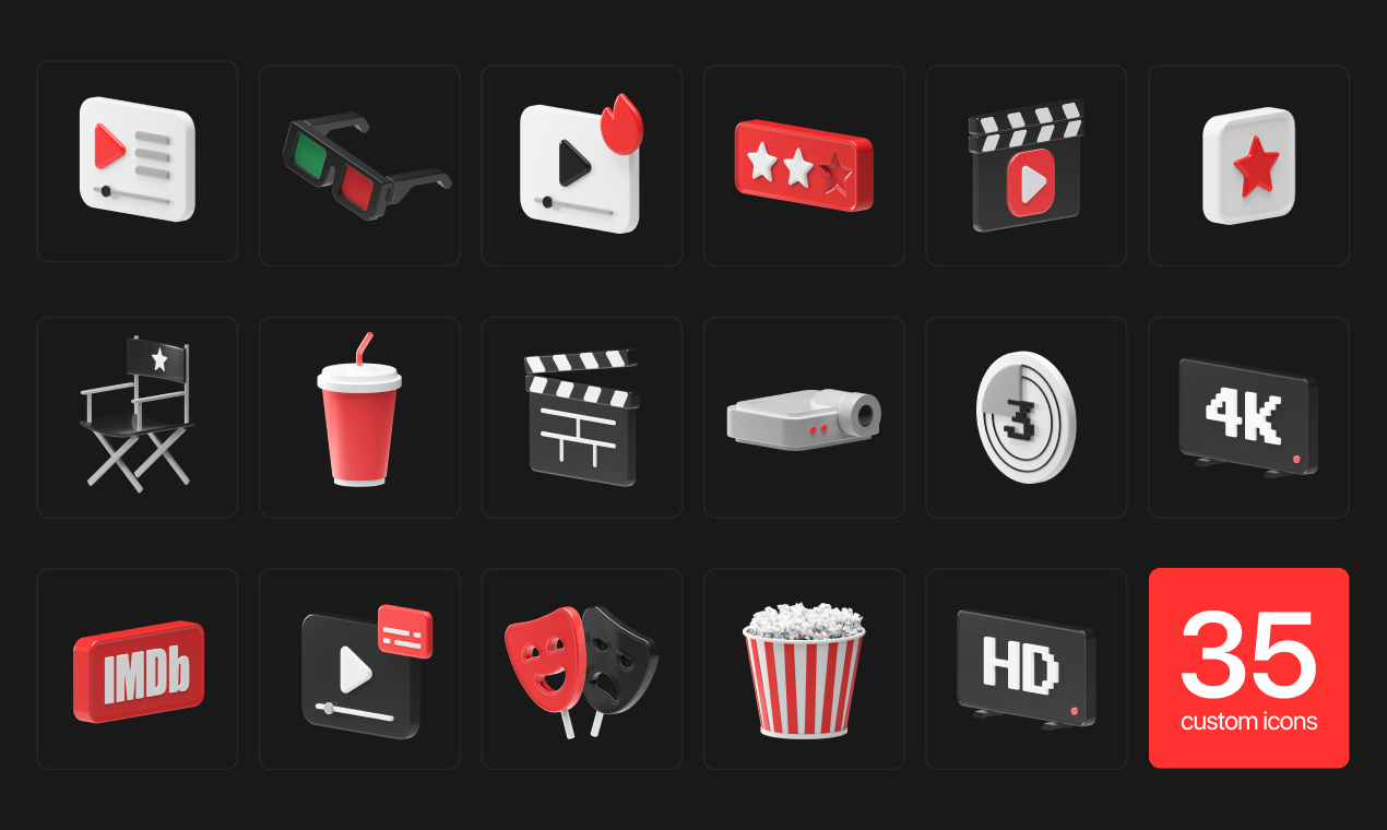 Cinema 3D Icons gallery image