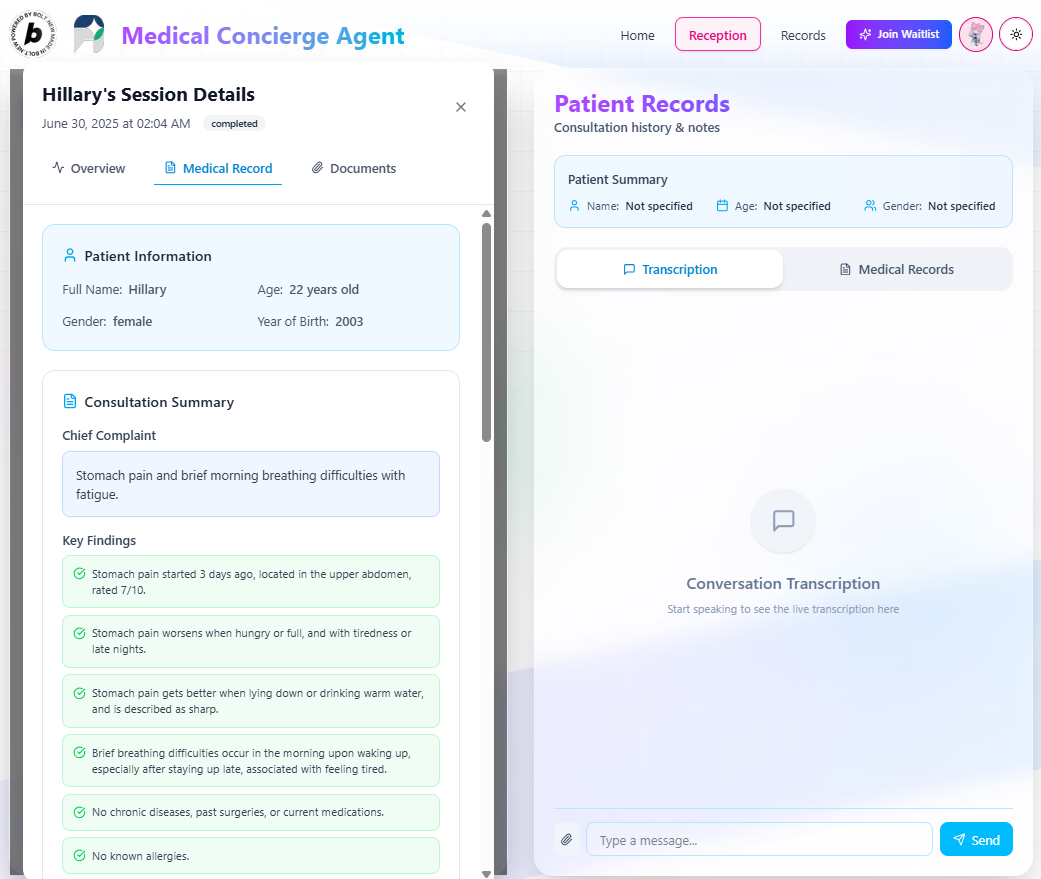 Medical Concierge Agent gallery image