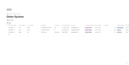 Free E-Commerce Tracker in Notion gallery image