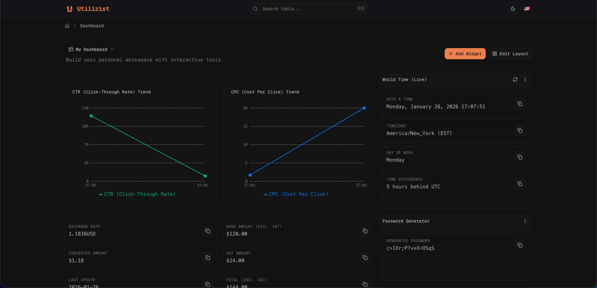Utilizist - Screenshot 3 showing product features and functionality