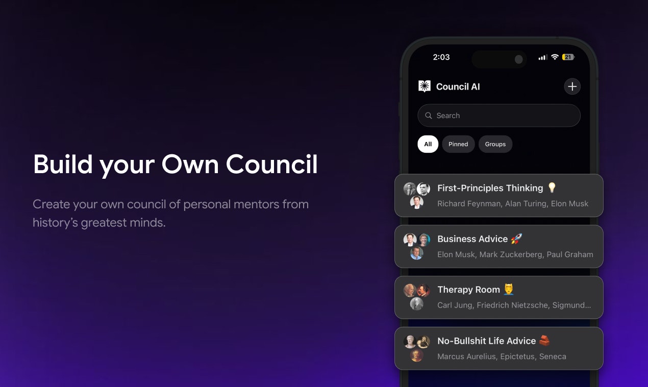 Council AI: Chat with Great Minds gallery image