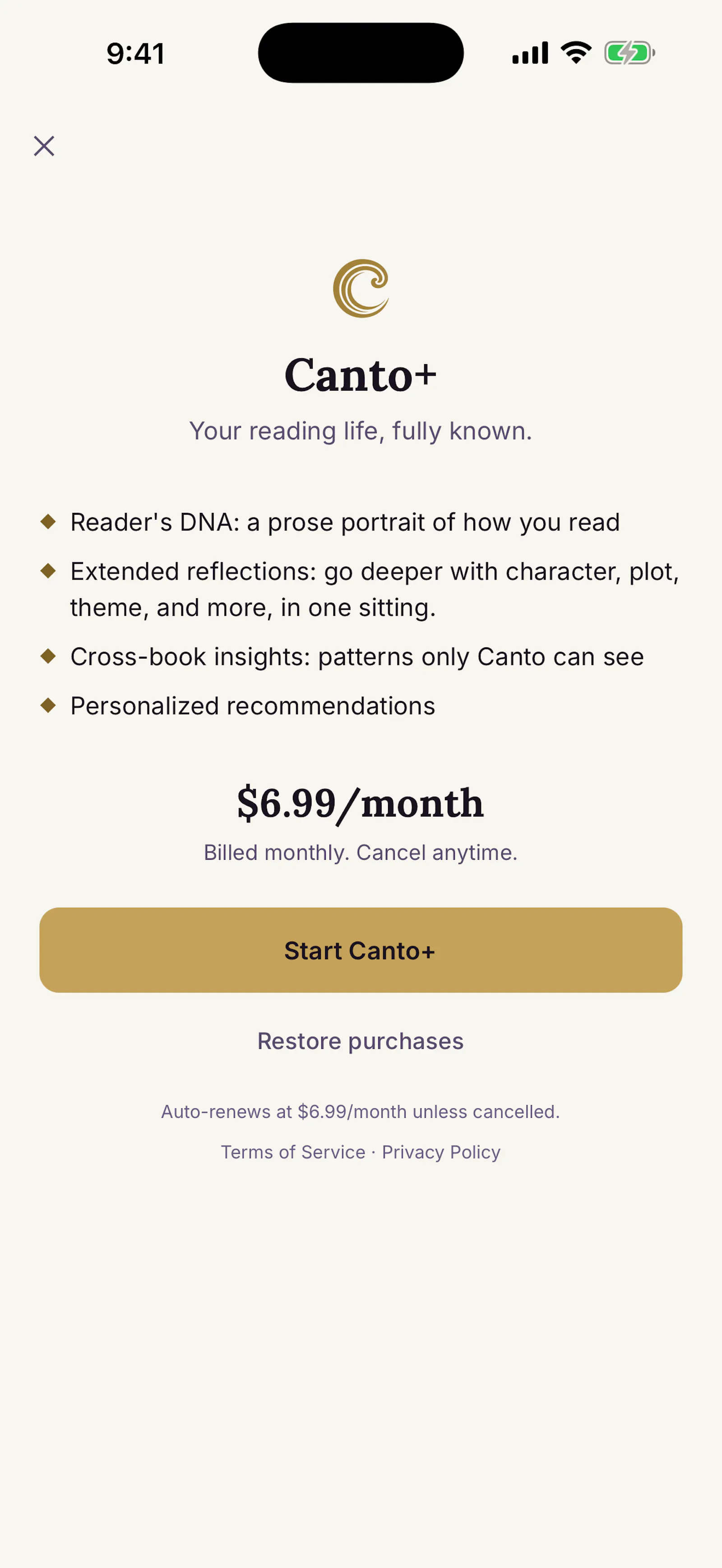 Canto: Private Reading Journal screenshot 10