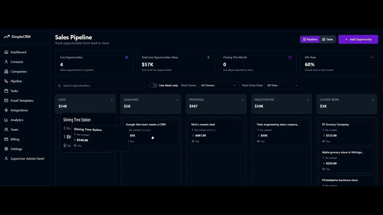 SimpleCRM gallery image