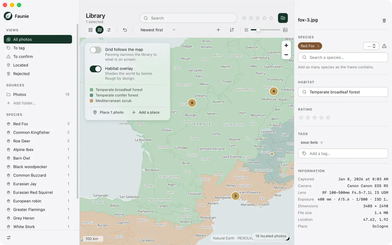 Faunie screenshot