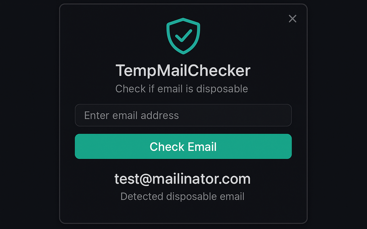 Block Disposable Emails API gallery image