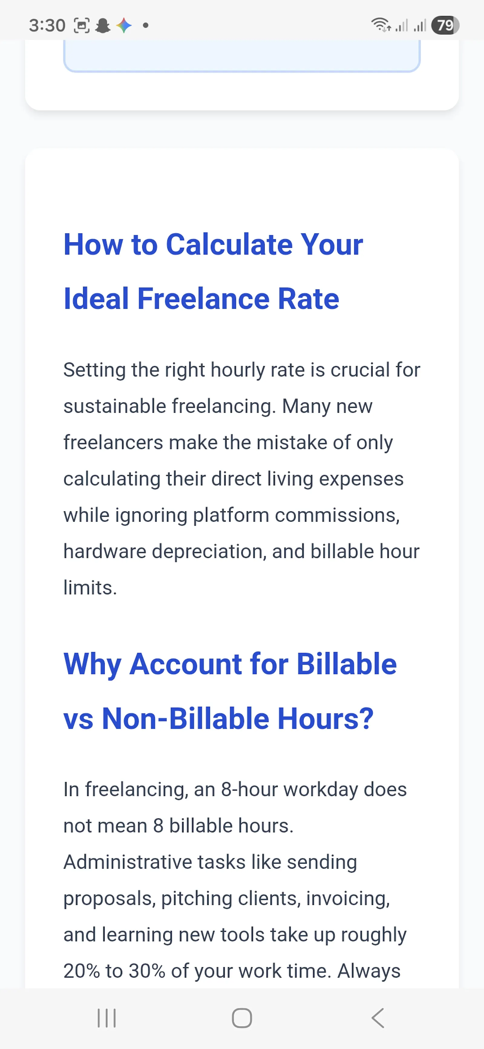 Freelance Rate Calculator  screenshot 2