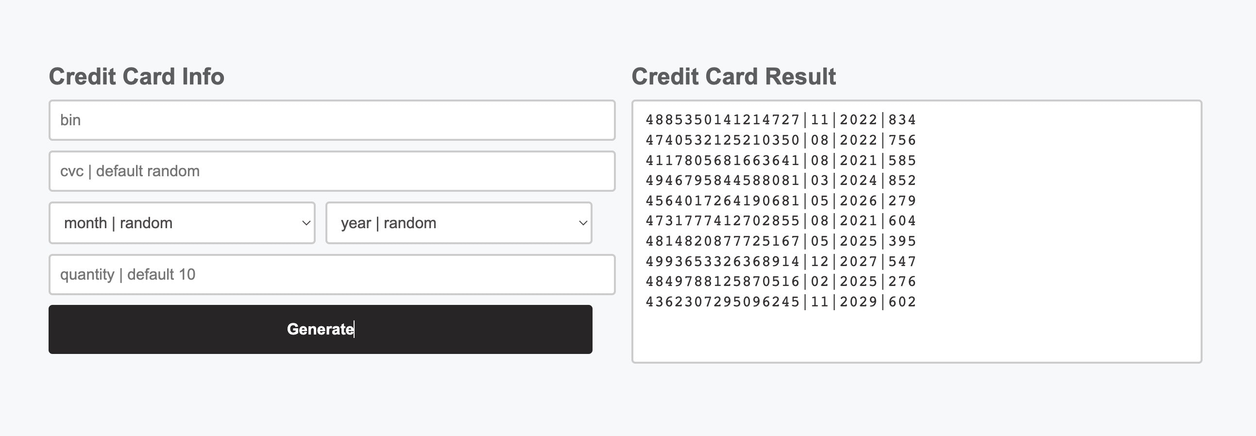 credit card generator gallery image