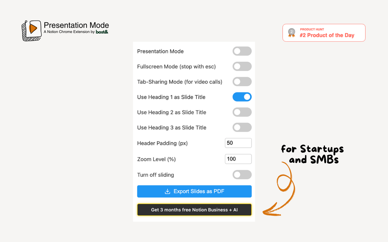 Presentation Mode for Notion gallery image
