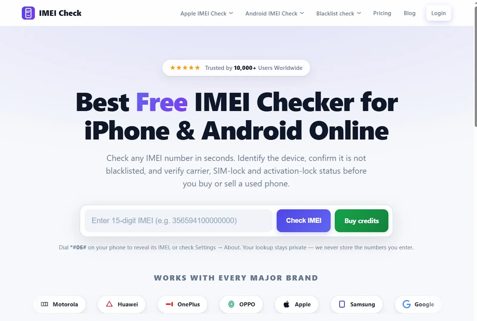 IMEI Check screenshot 1