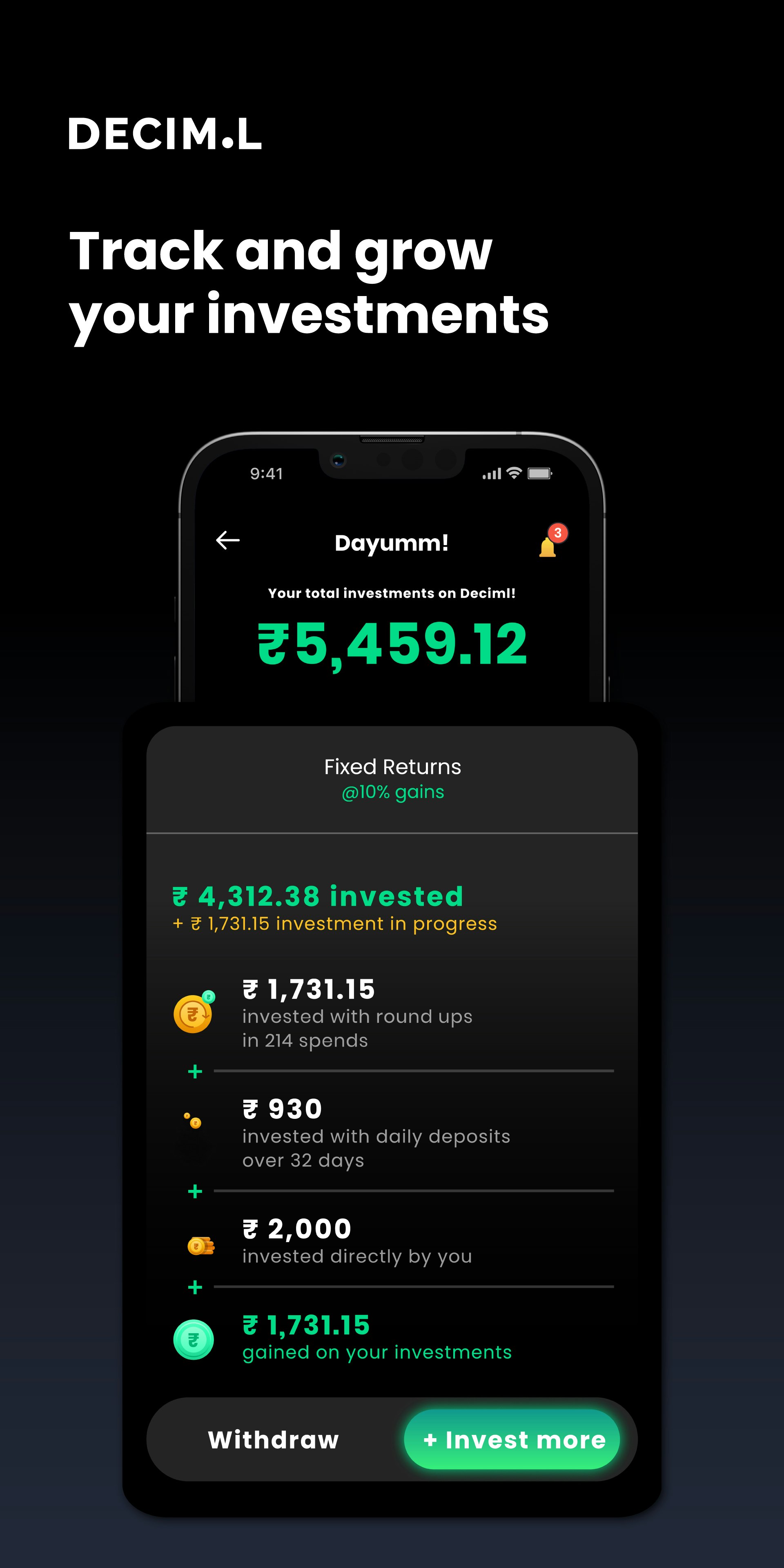 Decimale - Investeer uw reservewissel via round-ups met decimaal media 3
