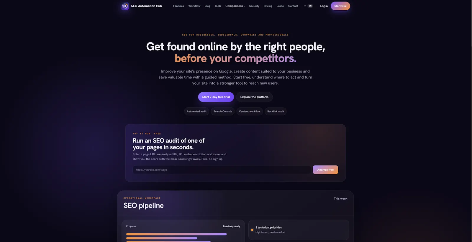 SEO Automation Hub screenshot 1