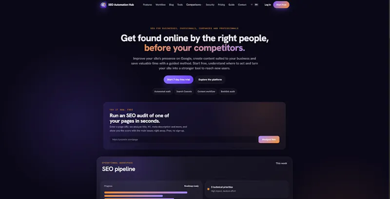 SEO Automation Hub screenshot 1