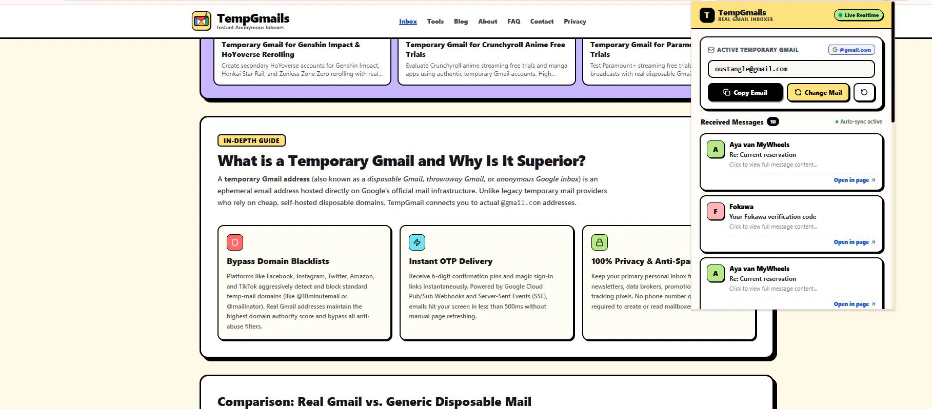 TempGmail Edge gallery image