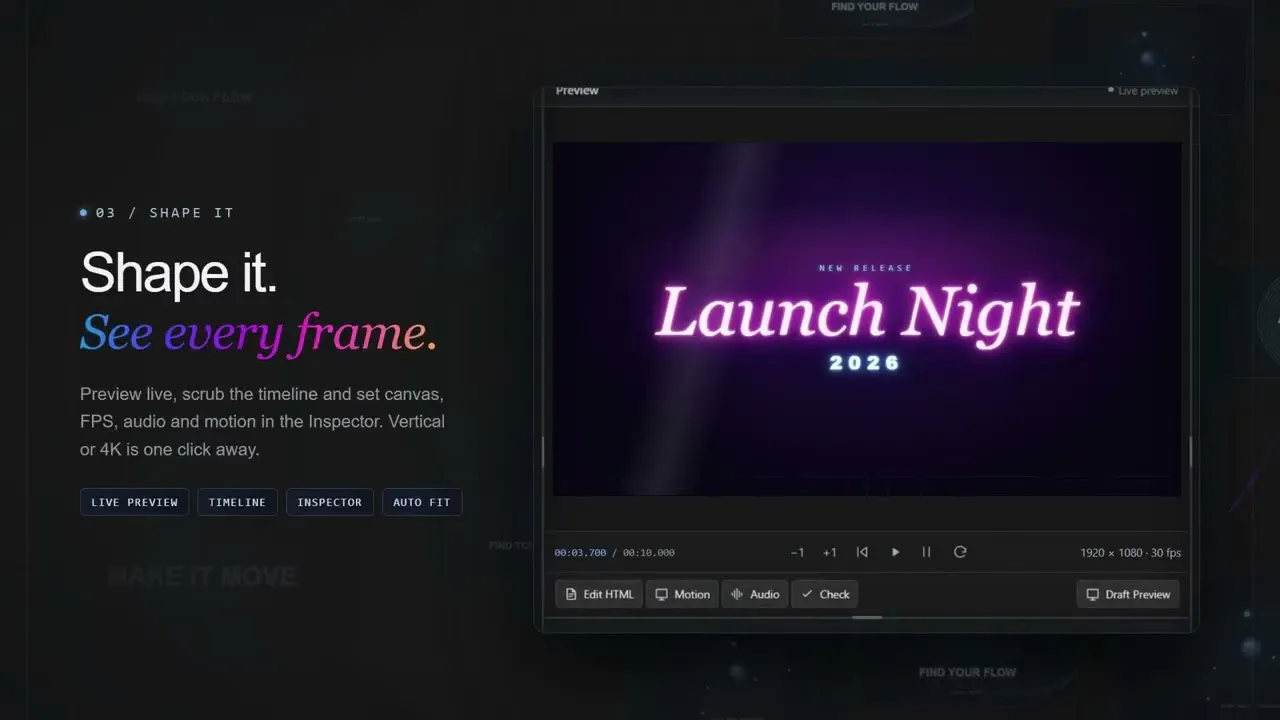 HTML TO MOTION gallery image