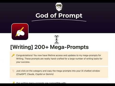 200+ ChatGPT Mega-Prompts for Writing gallery image