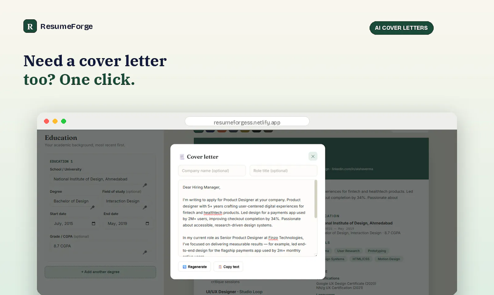 Resume Forge screenshot 3