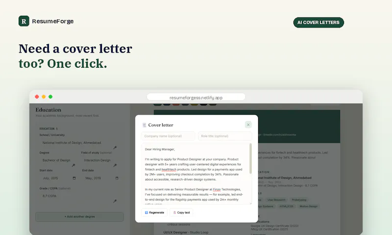 Resume Forge screenshot 3