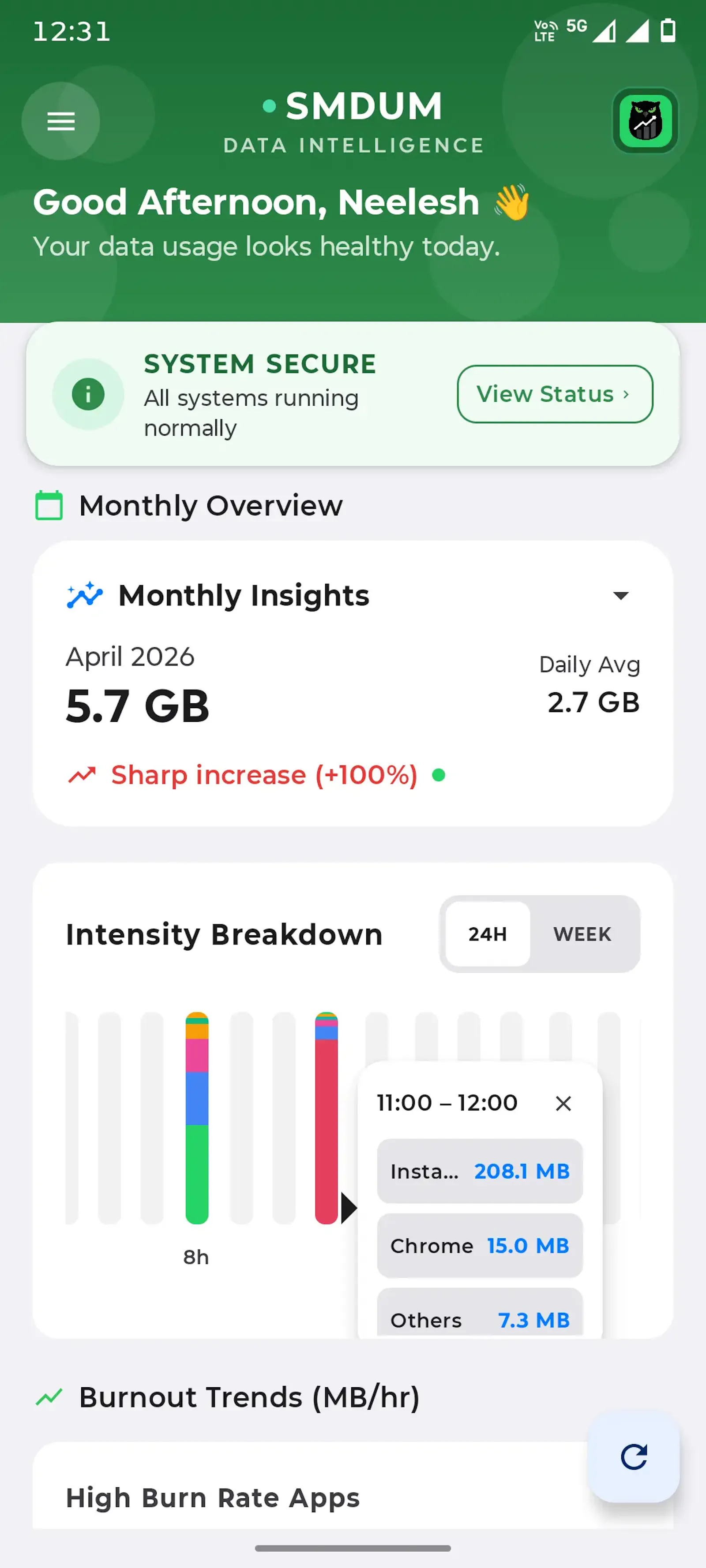 SMDUM: Data Usage Monitor App screenshot 1